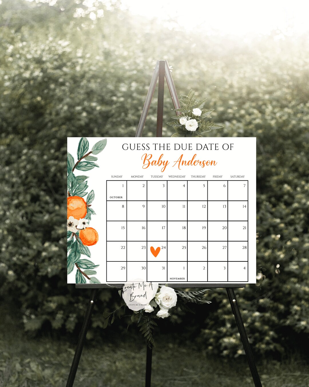 Guess the Date Calendar Template A Little Cutie Editable Baby Etsy