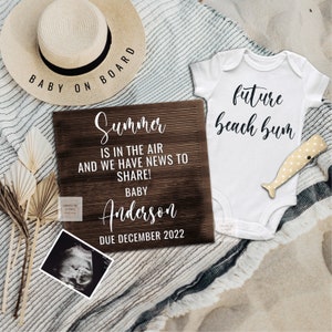 Summer Baby Announcement Pregnancy Announcement, Summer Digital Baby Reveal, Social Media Baby Announcement, Summer Baby Reveal, You Edit