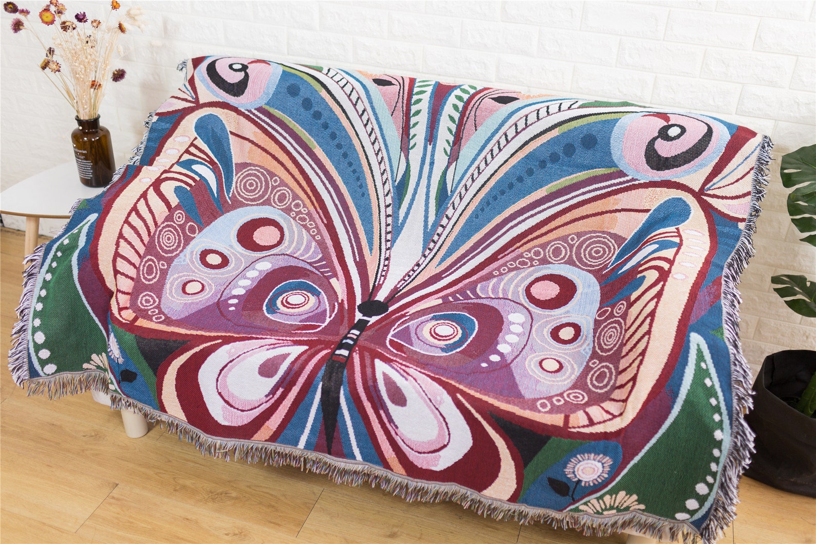 Butterfly Throw Blanket Color Decorative Throw Blanket Soft Etsy