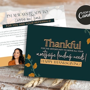 Dankbaar voor de mogelijkheid om in al uw behoeften op het gebied van hypotheekleningen te voorzien Briefkaart | Thanksgiving hypotheekkaart | Thanksgiving-briefkaart