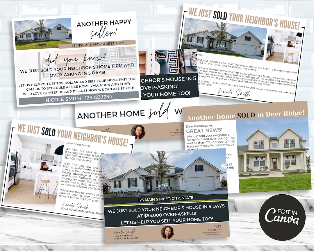 Acabo de vender la postal de la casa de su vecino / Acabo de vender la  postal de bienes raíces / Postal de agricultura de bienes raíces / Tarjeta  de agricultura /, image size:1080x864