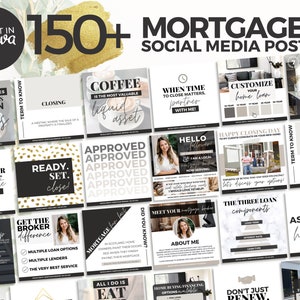 150+ Mortgage Social Media Posts | Mortgage Broker Social Media Posts | Mortgage Marketing | Mortgage Instagram Posts | Mortgage Facebook