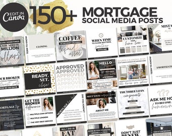 150+ Mortgage Social Media Posts | Mortgage Broker Social Media Posts | Mortgage Marketing | Mortgage Instagram Posts | Mortgage Facebook
