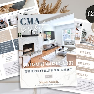 Real Estate Comparative Market Analysis CMA | Realtor CMA | Comparable Market Analysis | CMA Packet for Clients | Real Estate Marketing