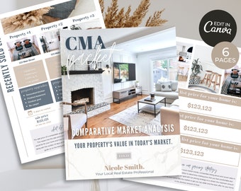 Real Estate Comparative Market Analysis CMA | Realtor CMA | Comparable Market Analysis | CMA Packet for Clients | Real Estate Marketing