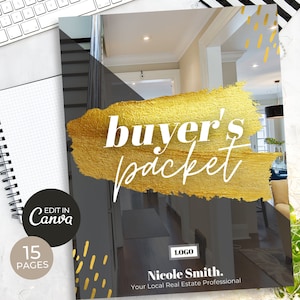 Real Estate Buyer&#39;s Packet GOLD | Real Estate Home Buyer Guide | Real Estate Buyer&#39;s Packet | Real Estate Marketing, Realtor Marketing Tools