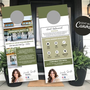 Accroche-porte à la porte | Accroche-porte pour immobilier | Marketing immobilier | Agriculture de quartier | Étiquette de porte | Expédition immobilière