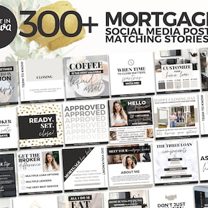 300+ Mortgage Social Media Posts & Matching Stories | Mortgage Broker Social Media Posts | Mortgage Marketing | Mortgage Instagram Posts |