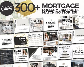 300+ Mortgage Social Media Posts & Matching Stories | Mortgage Broker Social Media Posts | Mortgage Marketing | Mortgage Instagram Posts |