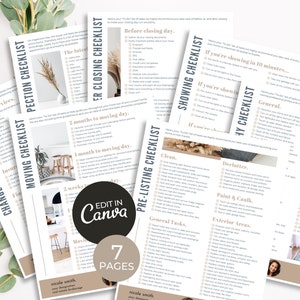 Real Estate Home Seller Checklist Bundle | Moving Checklist | Photography Checklist | Change of Address Checklist | Pre-Listing Checklist