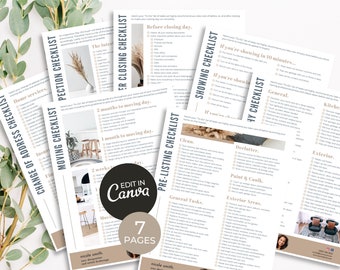 Real Estate Home Seller Checklist Bundle | Moving Checklist | Photography Checklist | Change of Address Checklist | Pre-Listing Checklist
