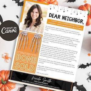 October Real Estate Prospecting Letter | Halloween Real Estate Prospecting Letter | Realtor Hello Neighbor Letter | Real Estate Marketing