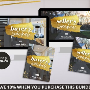 Buyer and Seller&#39;s Guide & Presentation GOLD | Real Estate Buyer and Seller Guide | Real Estate Buyer Packet | Real Estate Seller Packet