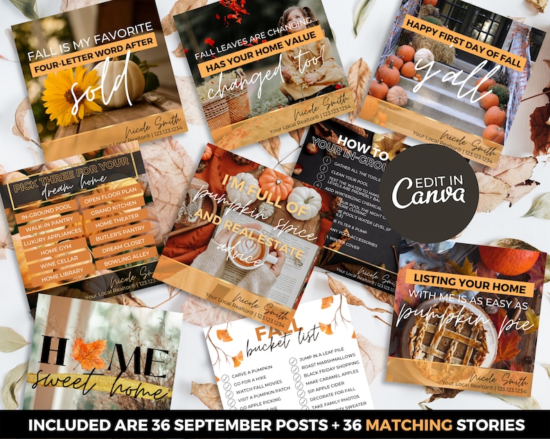 September Posts September Real Estate Social Media Posts & Matching Stories | Fall Real ...