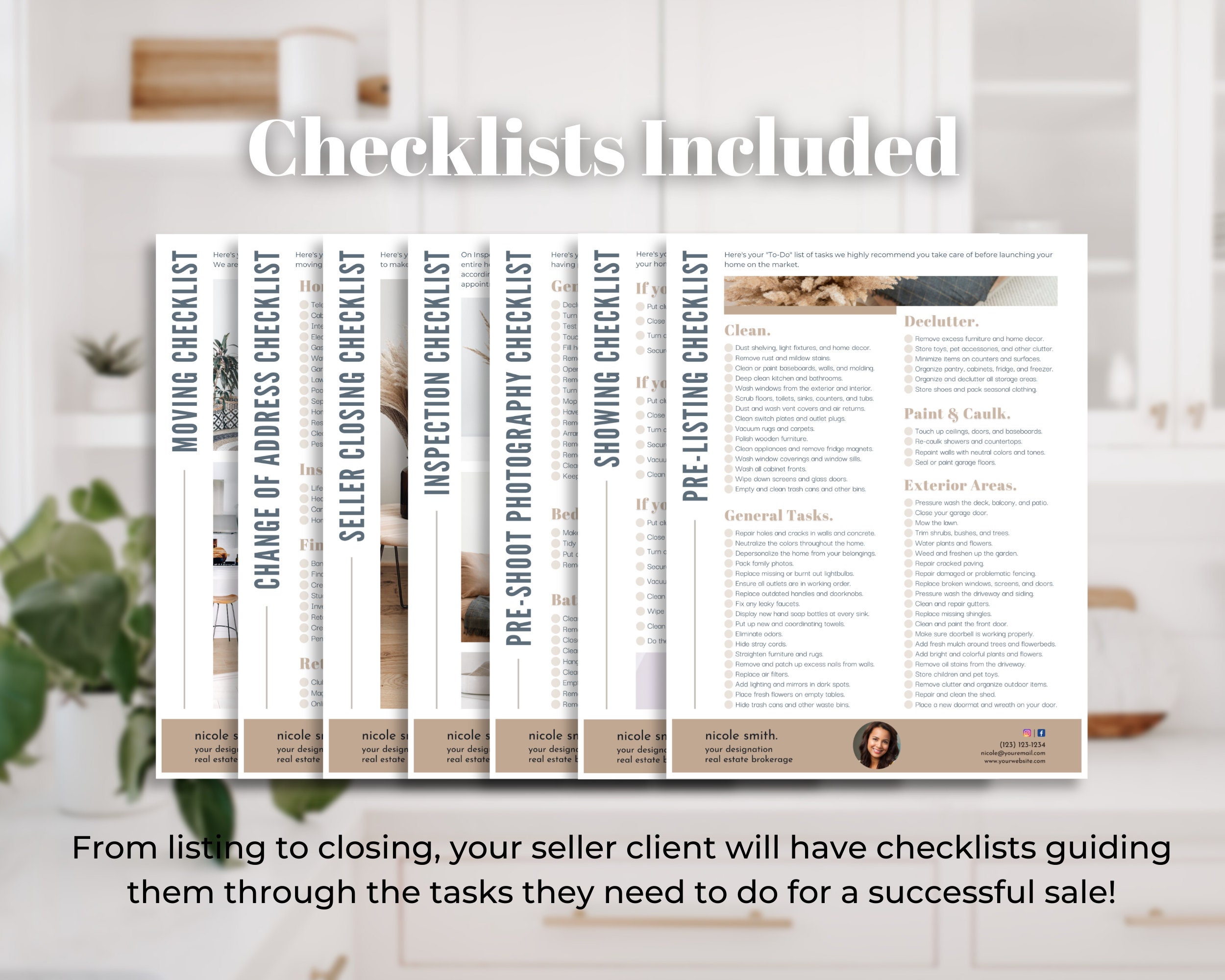Real Estate Home Seller Checklist Bundle | Moving Checklist ...