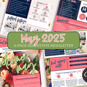 Mai 2025 Immo-Newsletter | Muttertag Immobilien Newsletter Template | Makler | Makler Mailer | Frühlings Rundbrief