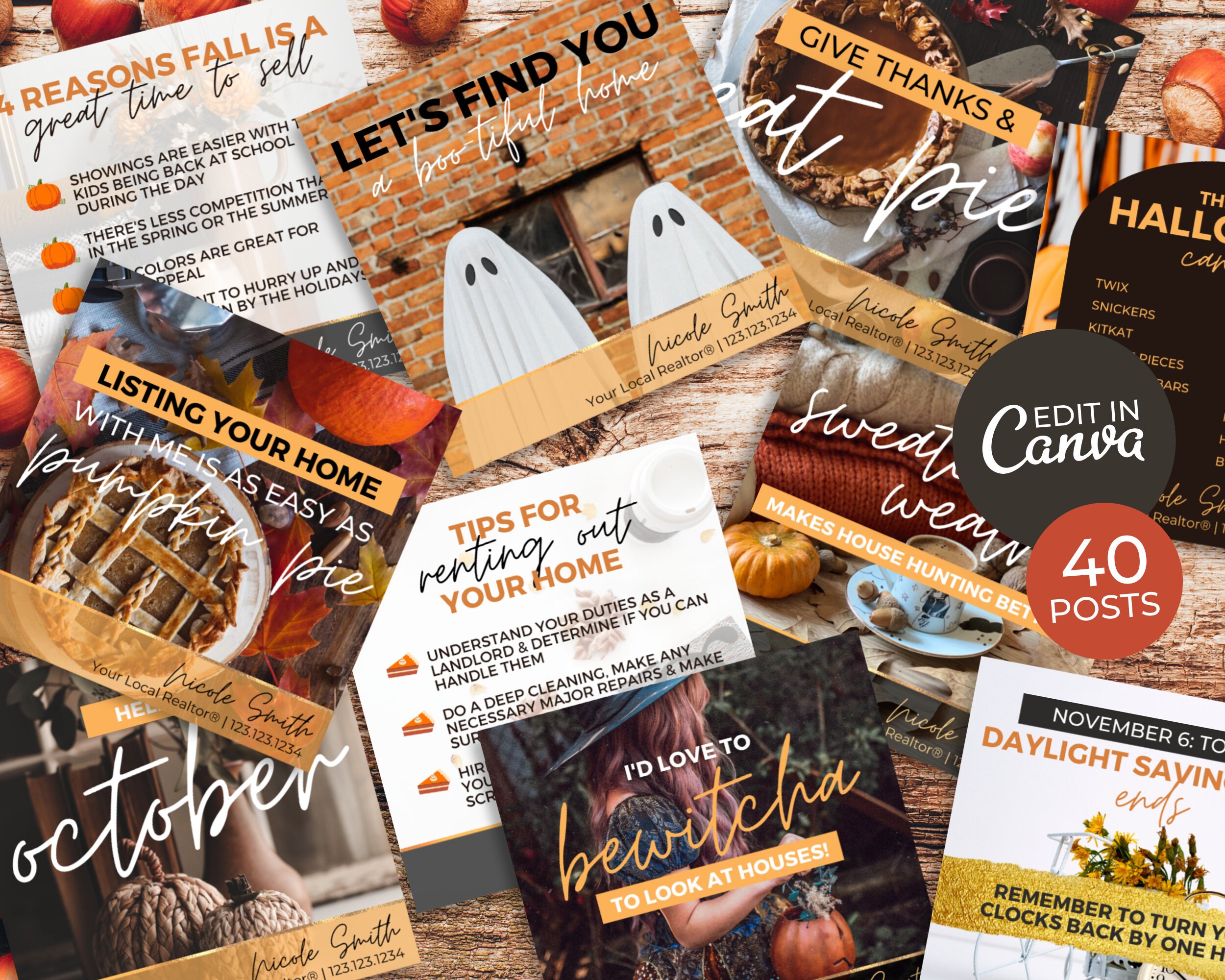 40 Fall Real Estate Social Media Posts | September October November ...