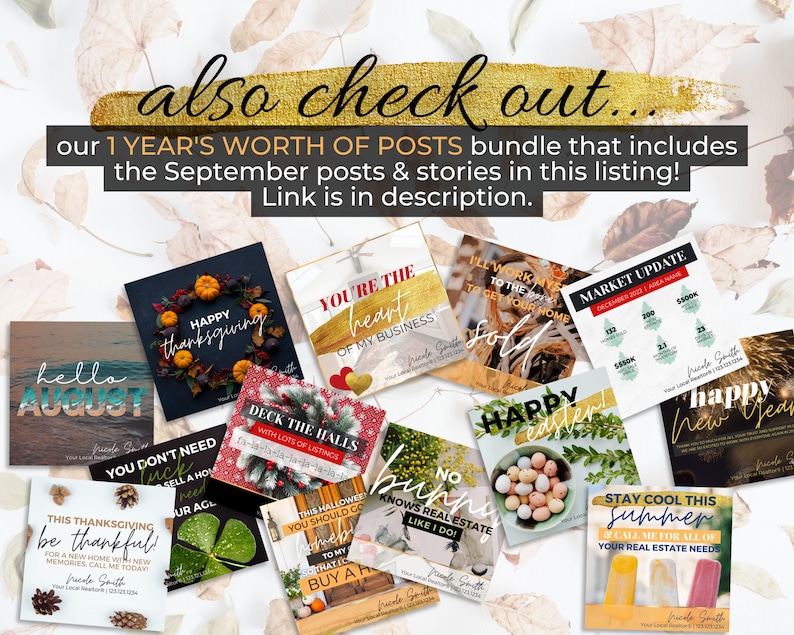 September Posts September Real Estate Social Media Posts & Matching Stories | Fall Real ...