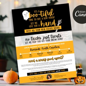 Het is een goede tijd om een huis onroerend goed flyer, Halloween onroerend goed flyer, herfst onroerend goed flyer, Halloween onroerend goed marketing te kopen