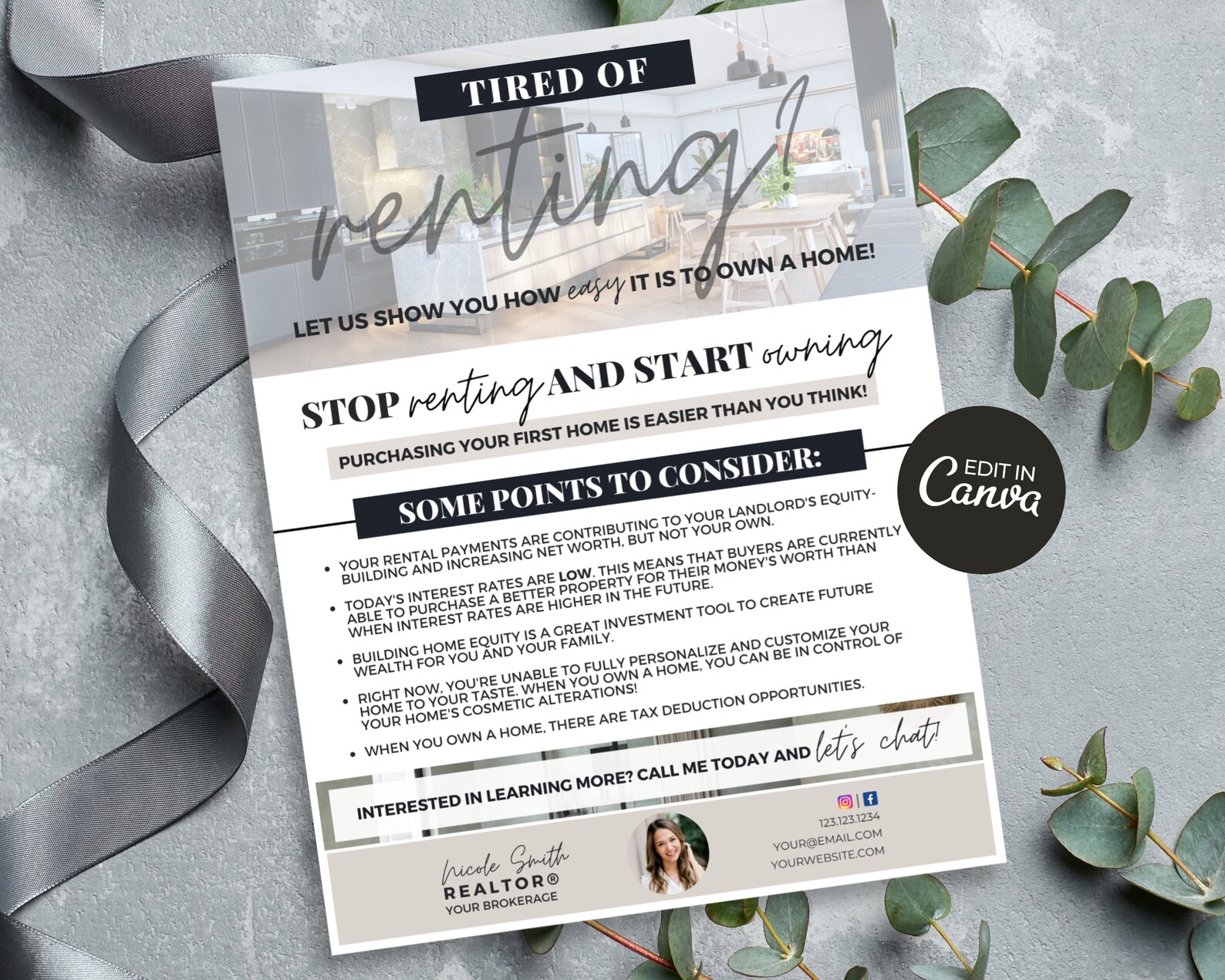 Tired of Renting Real Estate Farming Flyer | Real Estate Marketing ...