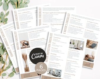 Real Estate Home Buyer Checklist Bundle | Final Walk-Through Checklist | Change of Address Checklist | Buyer Home Inspection Checklist
