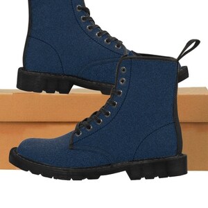 Two colors, Women&#39;s, Canvas Boots, Navy Blue boots, Combat boots, winter boots, best selling, footwear, shoes, Gothic, punk, Hiking boots