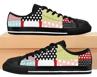 Polka dot sneakers, best seller, comfortable shoes, flats, colorful, walking gear, back to school, girls gifts, Women's Sneakers