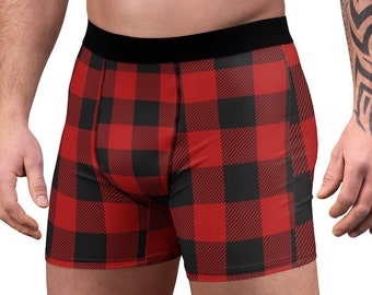 Men's Boxer Briefs, Mens Underwear, Buffalo Plaid, Red and Black, Dad  Gifts, Gifts for Him, Christmas Gifts, Intimate Gifts, Best Seller -   Canada