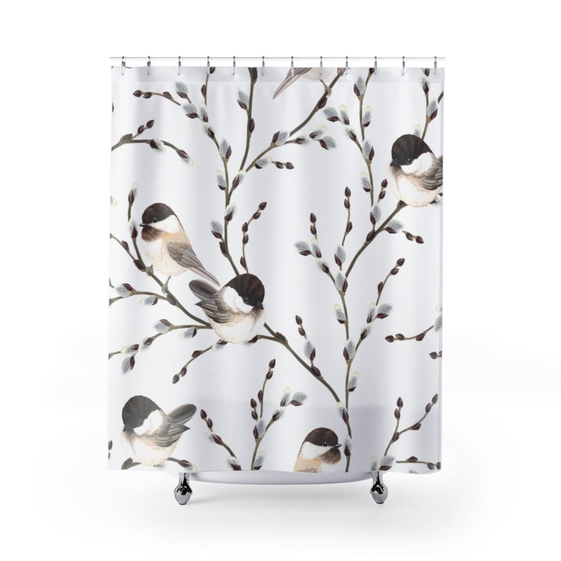 Birds Shower Curtains branches bathroom decor home decor Etsy