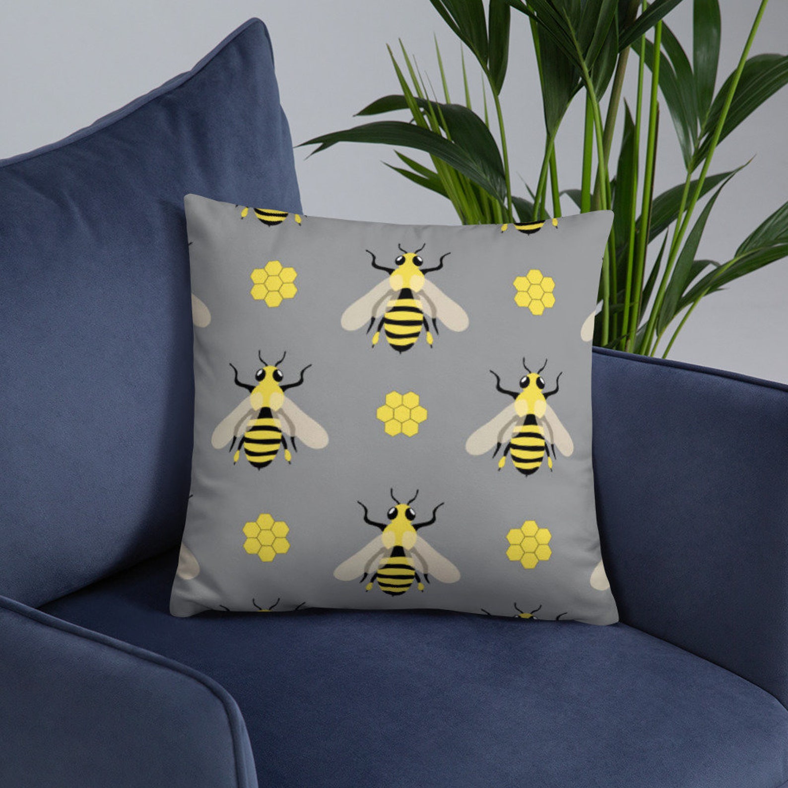 Bumble Bee Throw Pillow Accent Pillow Indoor Outdoor Etsy UK