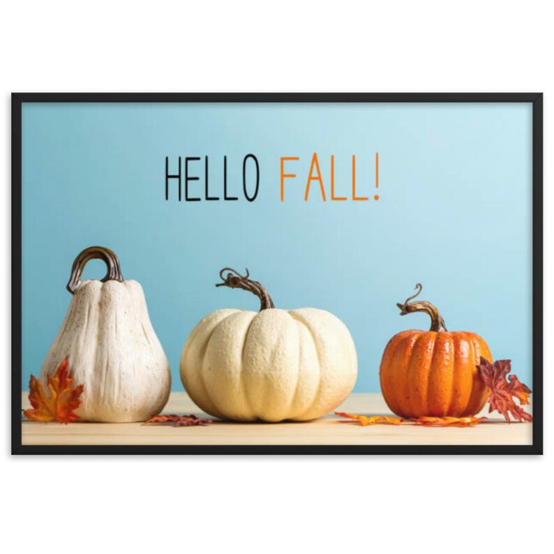 Hello Fall Fall Wall Art Wall Decor Wall Accents Pumpkins Etsy