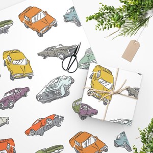 Geschenkpapier, Oldtimer, Vatertag Geschenkpapier, Papa Geschenkpapier, einzigartiges Geschenkpapier, meistverkauftes Papier, trendiges Papier, Autoliebhaberpapier