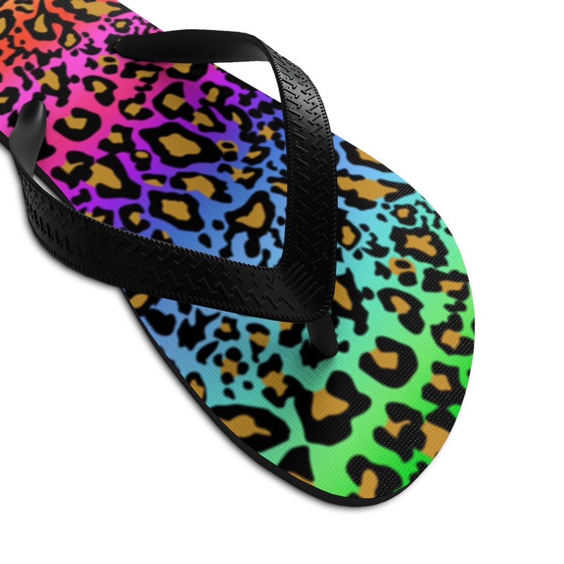 canvas rainbow flip flops