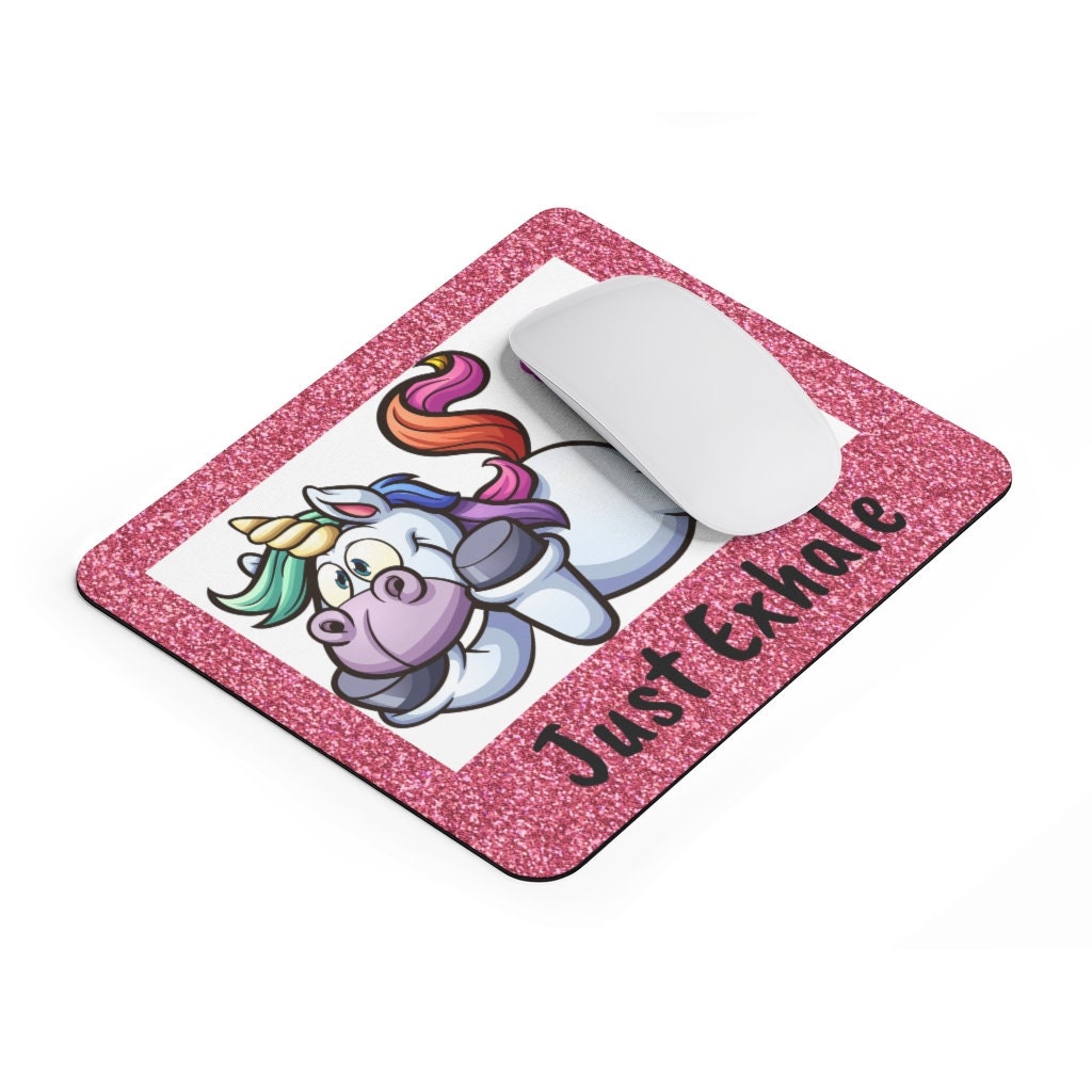 Mouse pad Unicorn farting Just Exhale brillo rosa Etsy