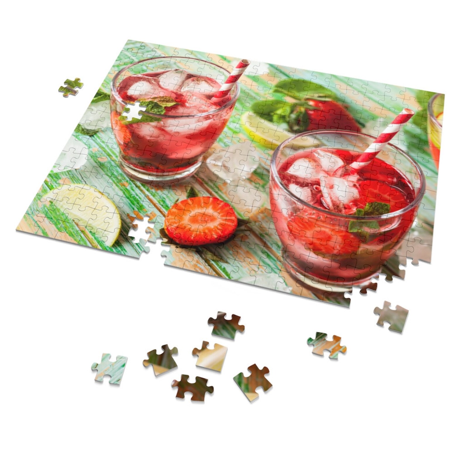Cocktails, 252 Piece, Puzzle, Summer Drinking, Strawberrie, Fruit, Fun