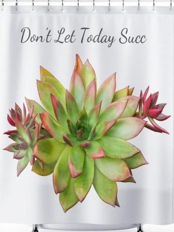 Succulent Shower Curtains, Don't Let Today SUCC, Funny Shower Curtain, Plant  Bathroom Decor, Inspirational, Positive Energy, Mom Gift - Etsy