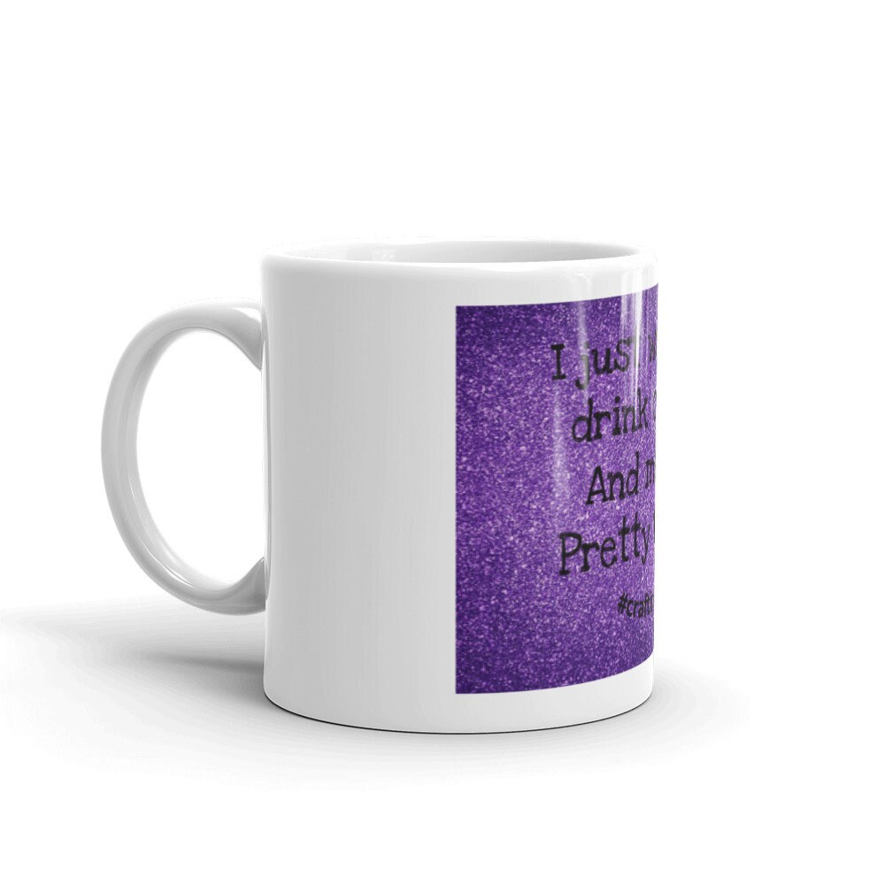 Coffee Mug Purple Glitter Crafting Gift Coffee Cup Gifts Etsy UK