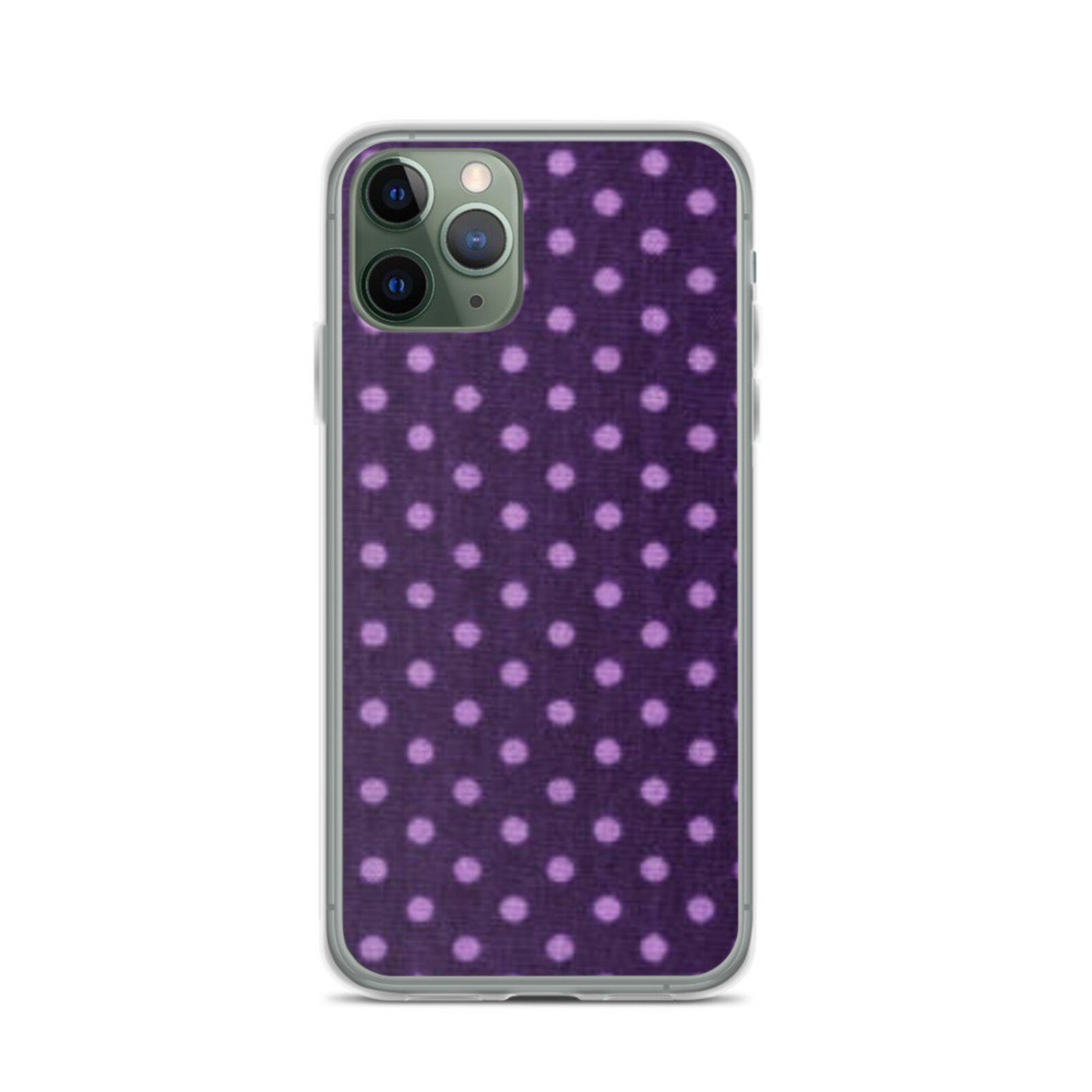 Iphone Case Purple Polka Dot Cell Phone Cover Protective Etsy