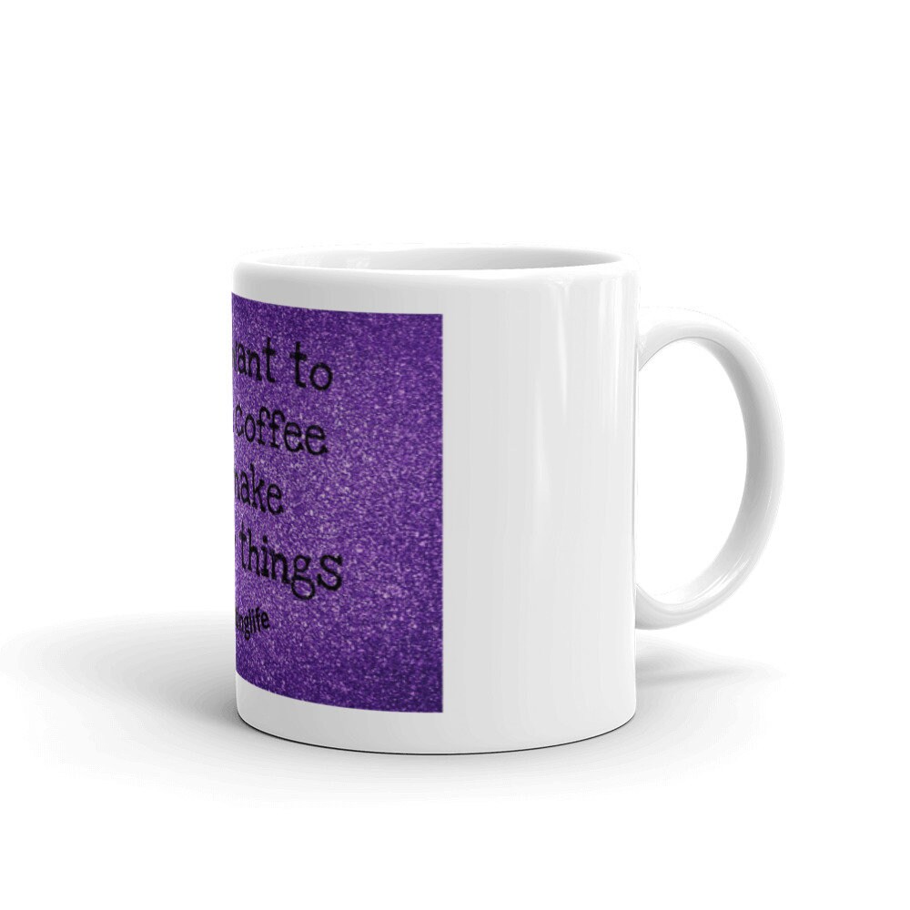 Coffee Mug Purple Glitter Crafting Gift Coffee Cup Gifts Etsy UK