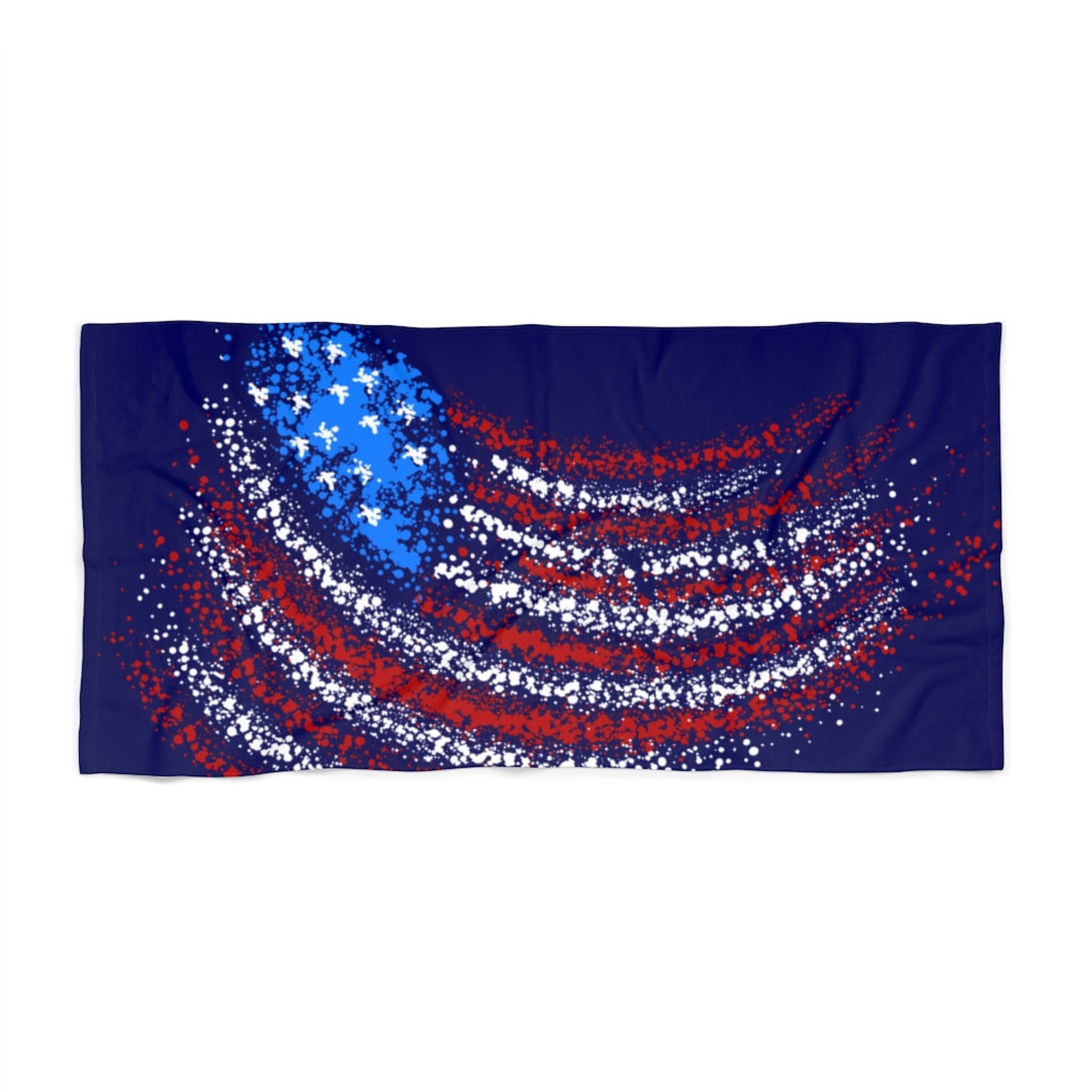 Beach Towel, 4th of July, American Flag, Red White and Blue, Stars and