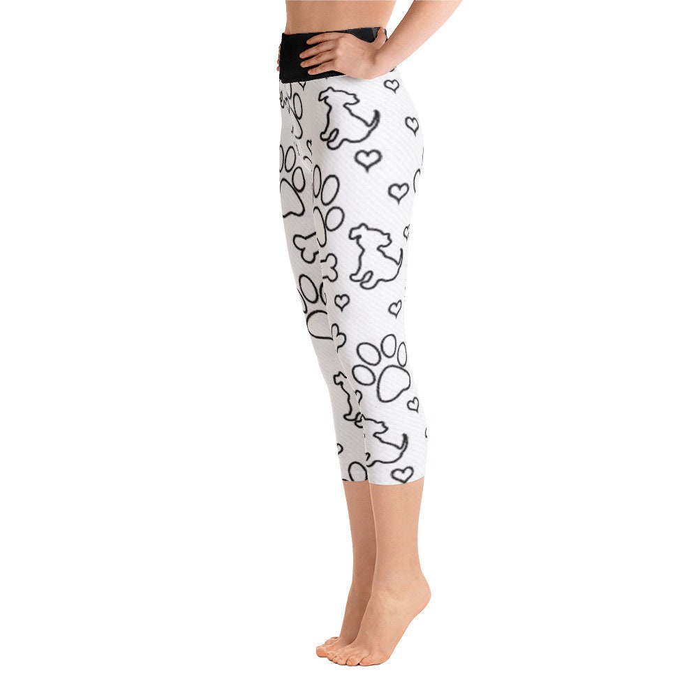 Frau Trainieren Hose Hund Knochen Yoga Hose Capri Hose Etsy