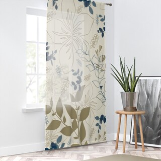 Tende Da Cucina Con Fiori Blu E Farfalle – 2 Pannelli 70x99 Cm, Tenda A Caffè Per Finestre, Stile Rustico Country