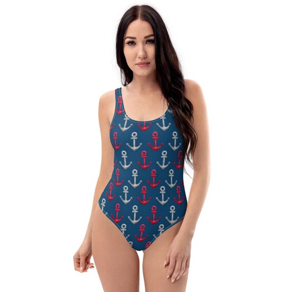 Nautical one deals piece swimsuit