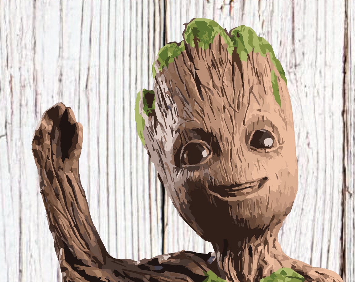 Download Baby Groot Digital file Marvel Avengers logo svg cut file ...