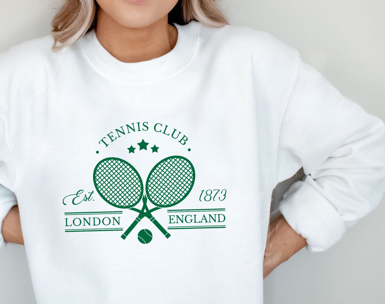 Tennis Oversized Crewneck Sweatshirt Tennis Club Pullover Etsy
