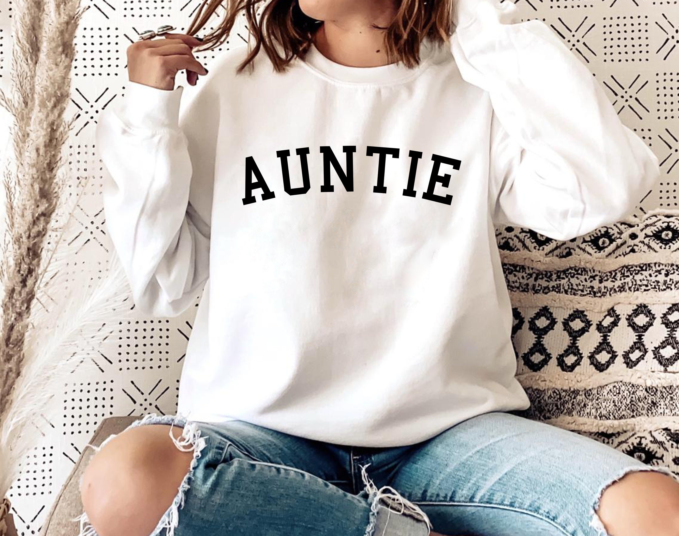 Auntie Sweatshirt Funny Aunt Sweatshirt Aunt Gift Auntie Etsy