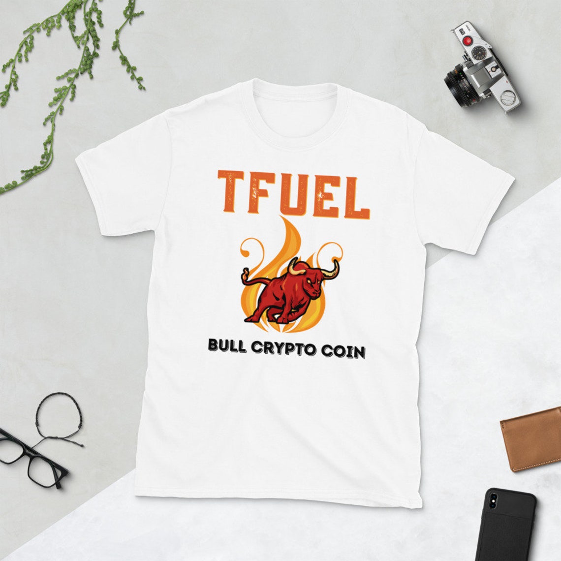 TFUEL Bull Crypto Coin Shirt Short-Sleeve Unisex T-Shirt ...