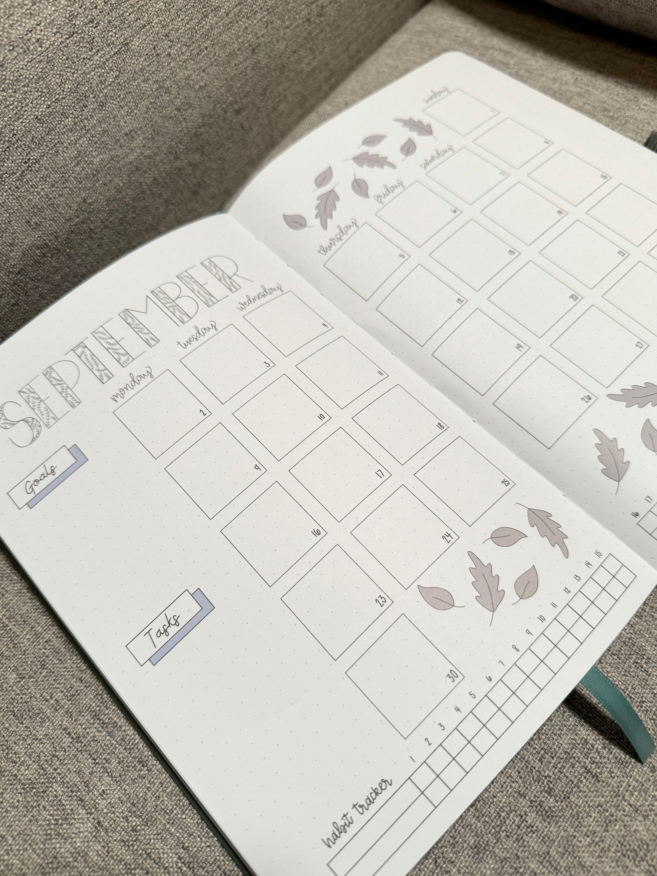 Premade A5 Bullet Dotted Journal Planner 2024 Planner Hand-drawn Printed  Weekly Spreads Monthly Themes Mood Tracker Habit Tracker 