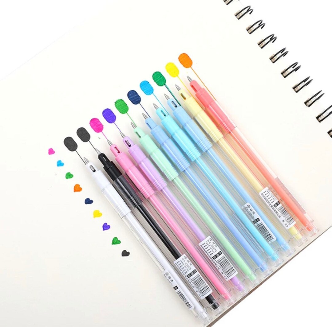 Fine Point Colored Gel Pens 0.5 Mm I 10 Pack I Bullet Journaling Pens I
