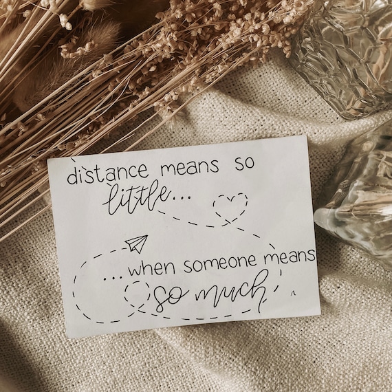 Karte Fernbeziehung | DIN A6 Karte | Kraftpapier Umschlag | Handschrift Design | Ich vermisse dich | Jahrestag| Freundin | Freund | Geschenk
